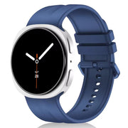 Samsung Galaxy Watch 9 grooved silicone band in blue