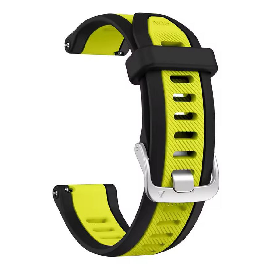 galaxy watch 6 textured silicone watch strap in green black