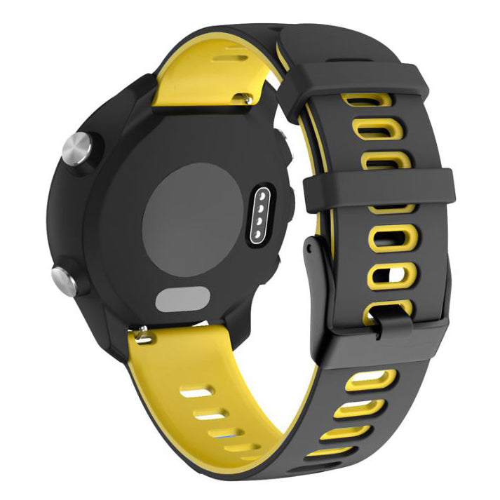 Suunto Vertical two-tone silicone watch band in black yellow