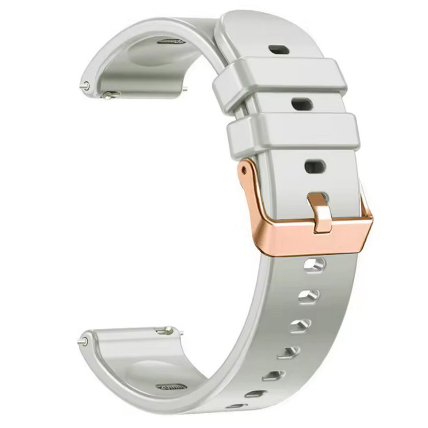 ticwatch c2 rose gold elegant silicone strap in grey