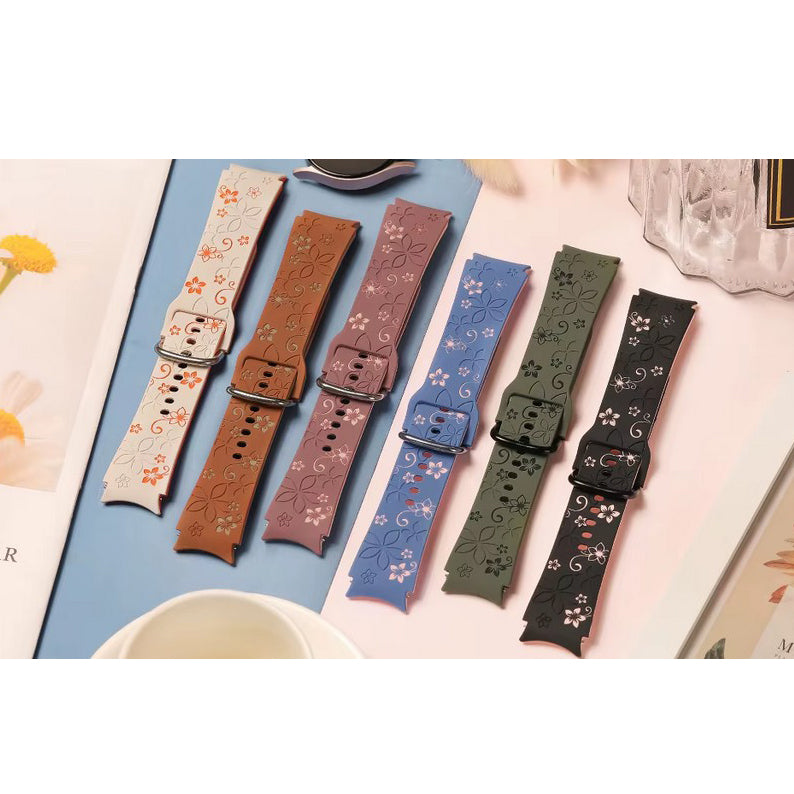 ticwatch c2 floral engraved watch strap
