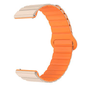 TicWatch Pro 3 silicone ribbed magnetic band in beige orange