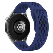 TicWatch Pro 4G breathable silicone strap in midnight blue