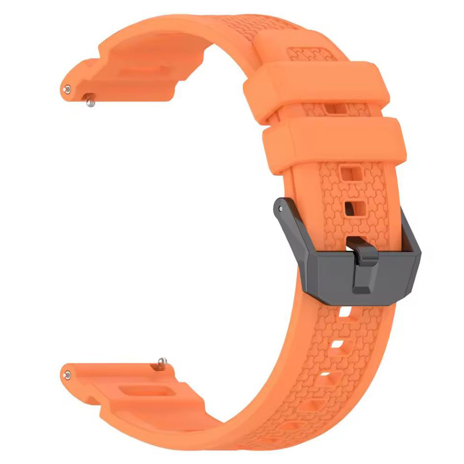 TicWatch Pro 5 rugged silicone band in orange