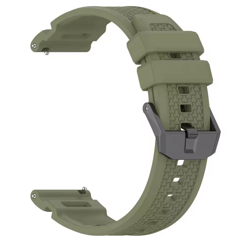 TicWatch Pro 5 waterproof silicone band in army green