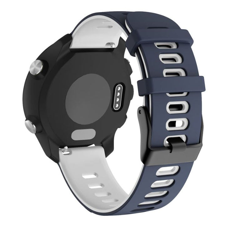 TicWatch Pro quick release silicone strap in midnight blue white