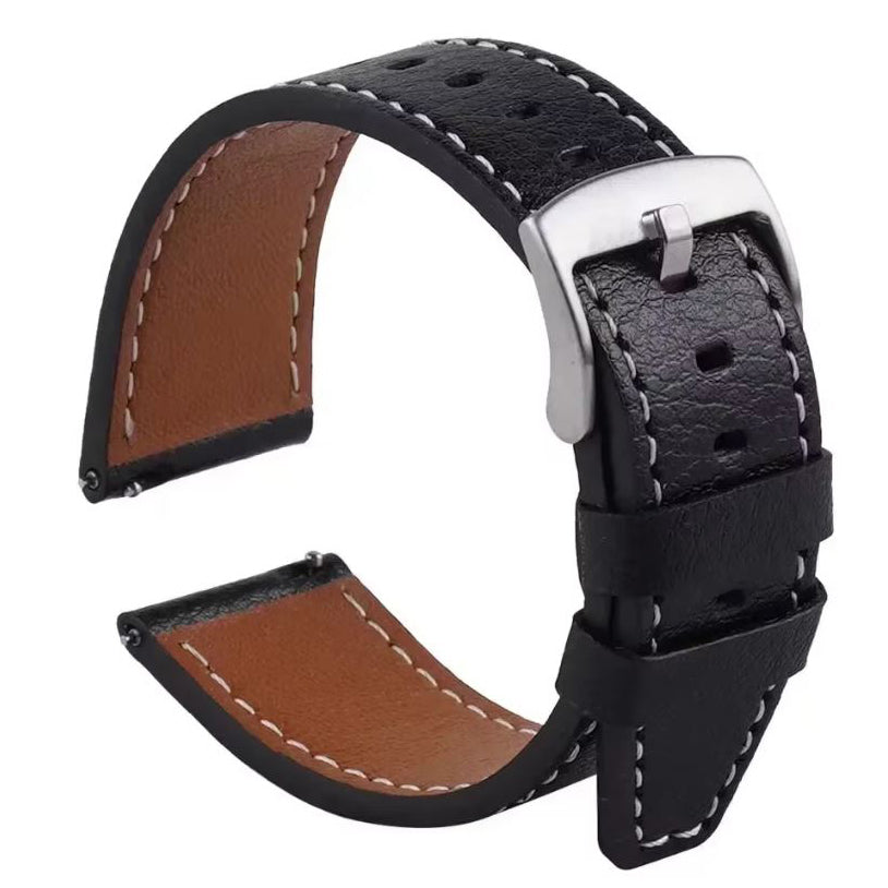 xiaomi redmi watch 5 buckle leather band in black