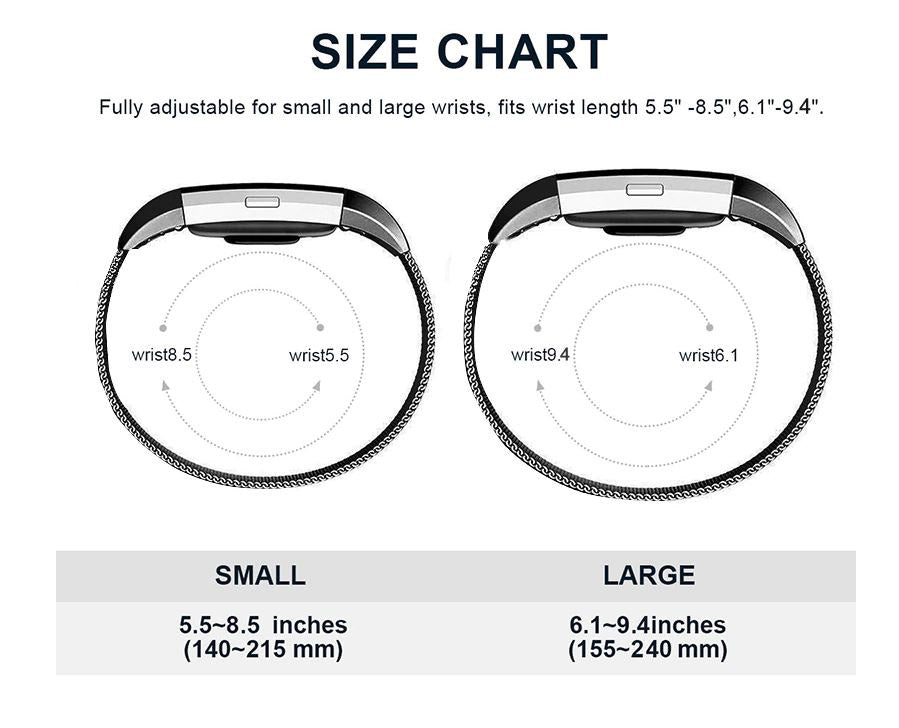 Fitbit charge 4 size guide